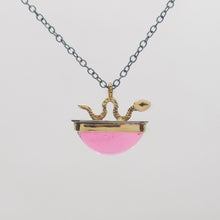 Load image into Gallery viewer, Pink Tourmaline Viper Necklace
