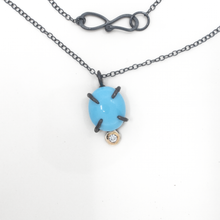 Load image into Gallery viewer, Turquoise And Diamond Necklace
