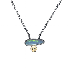 Load image into Gallery viewer, Opal And Skull Necklace