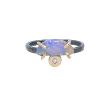 Load image into Gallery viewer, Boulder Opal And Diamond Ring