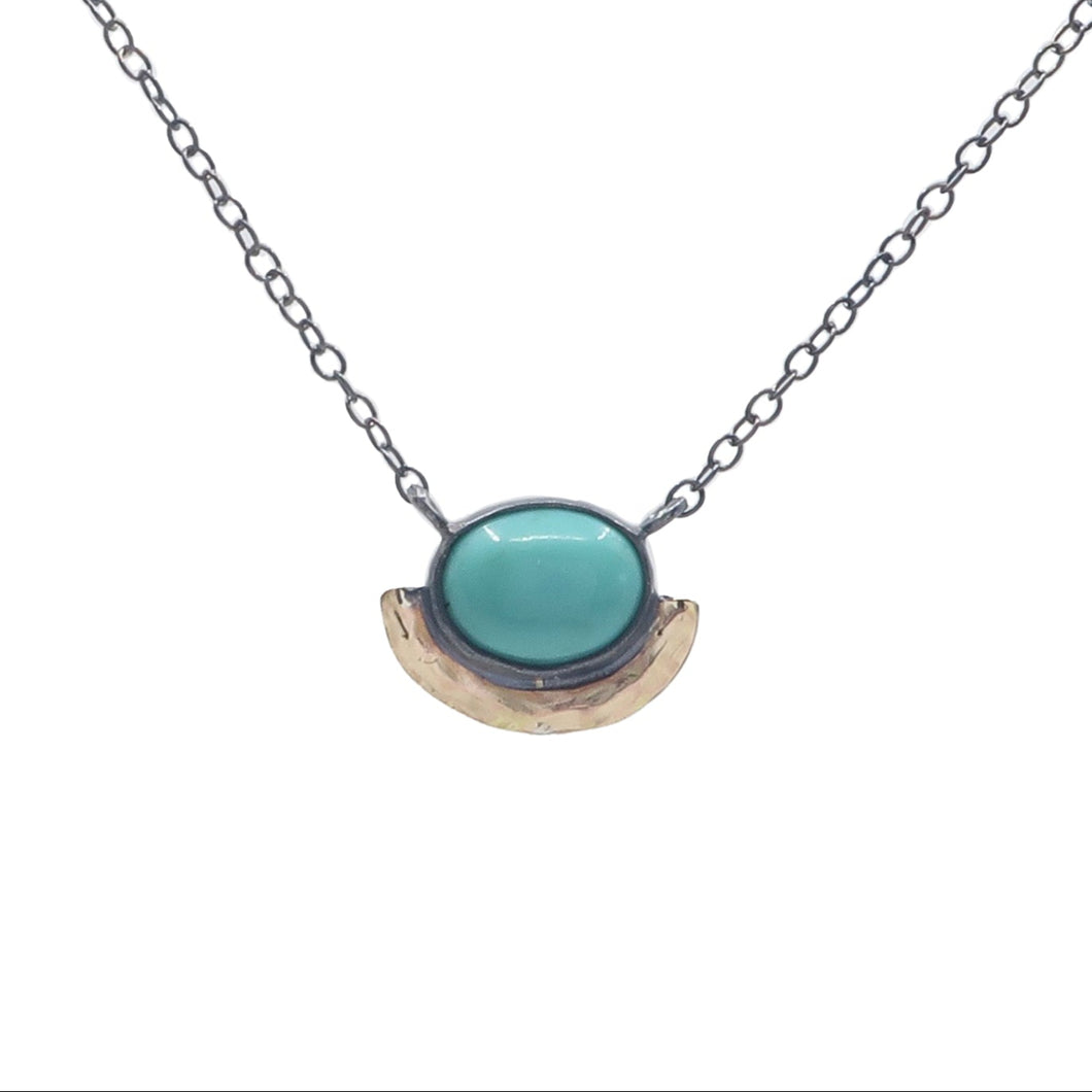 Turquoise Halo Necklace