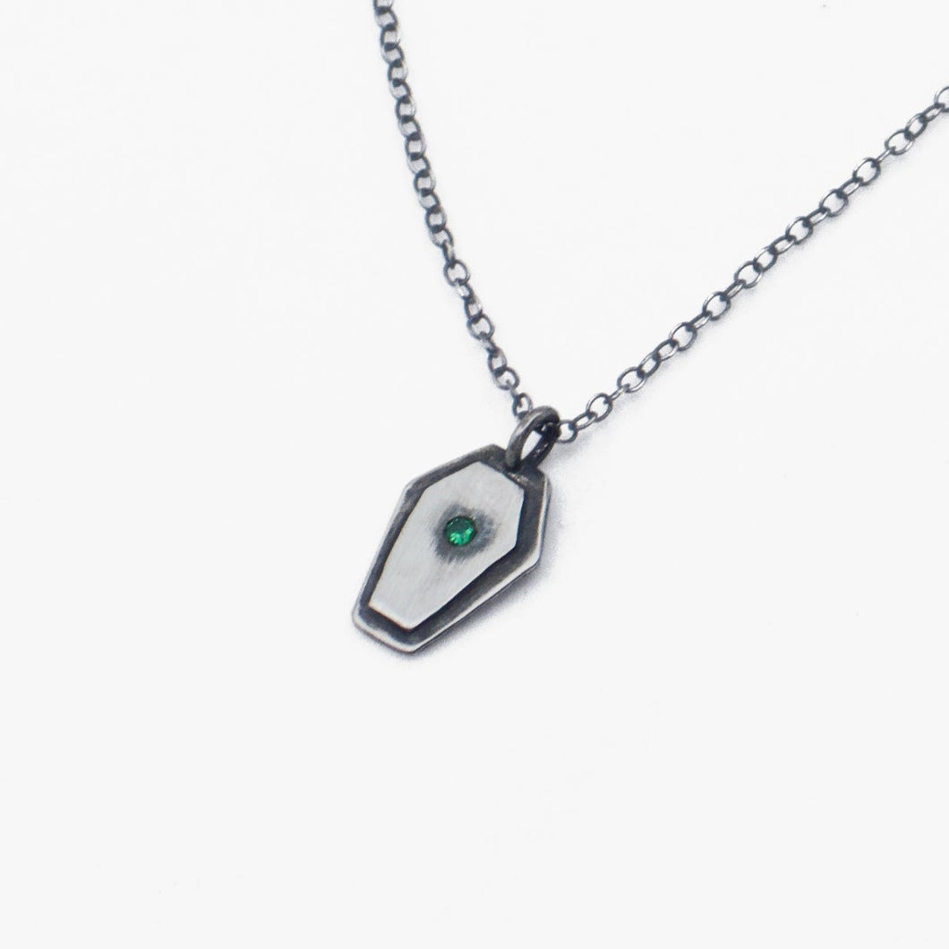 Emerald Coffin Necklace