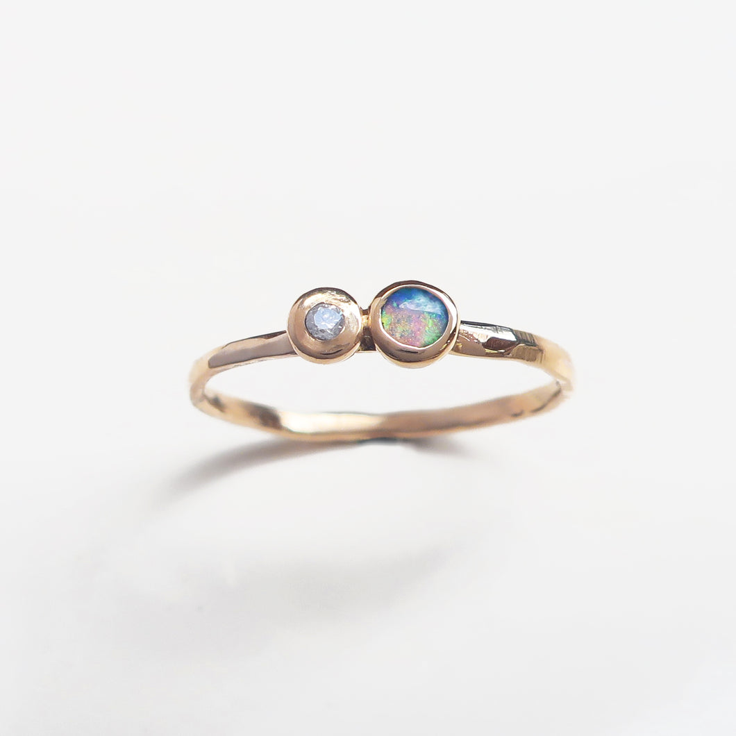 Opal and Diamond Ring