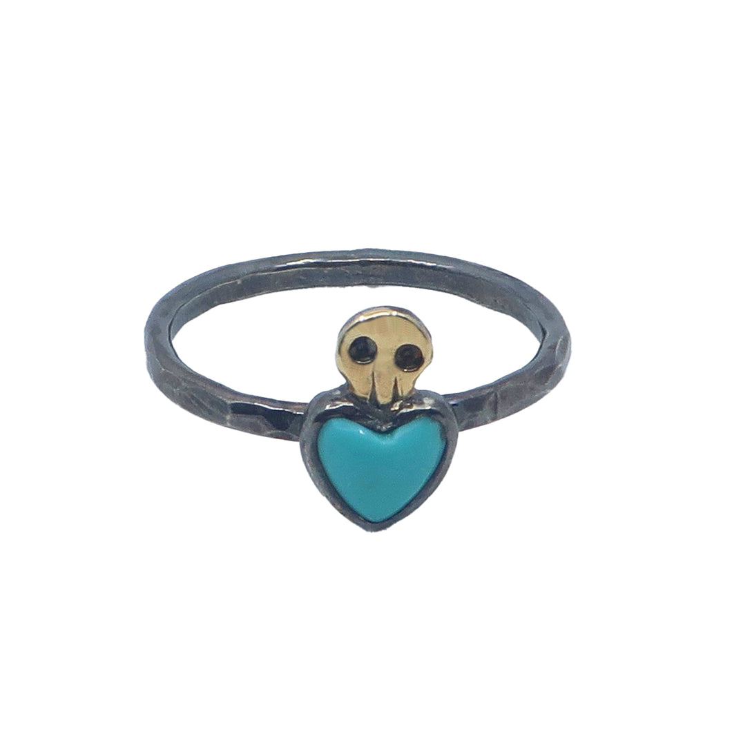 Heart And Skull Ring
