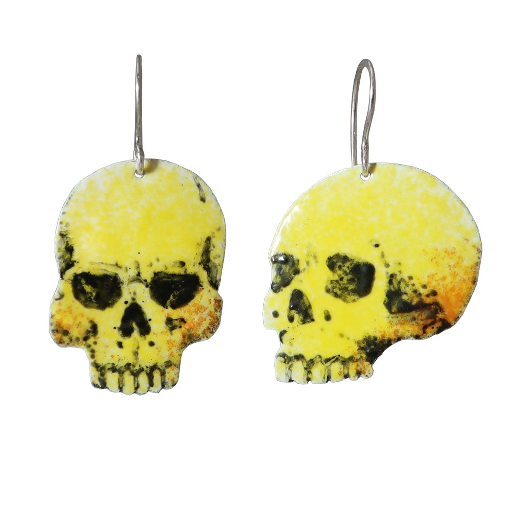 Yellow Skull Earrings