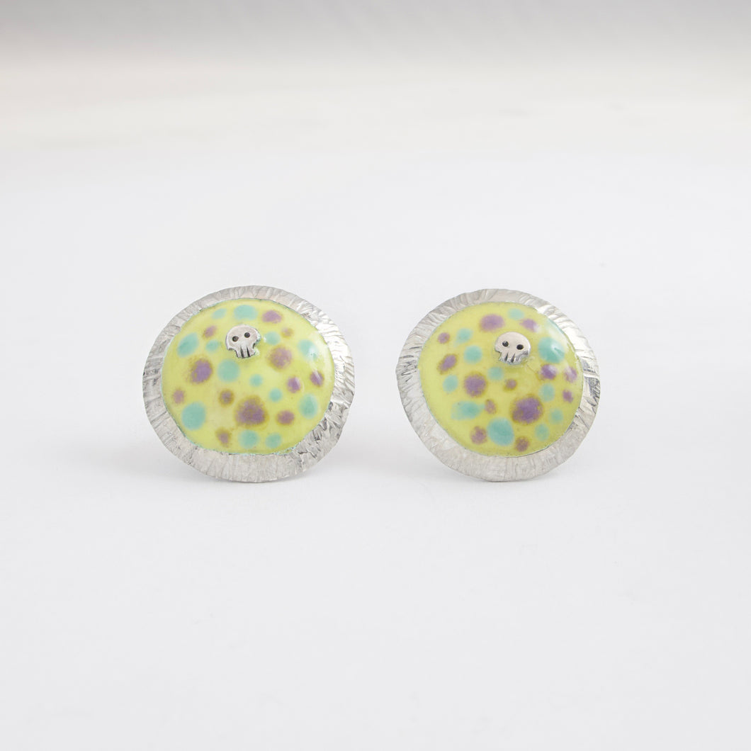 Confetti Skull Studs