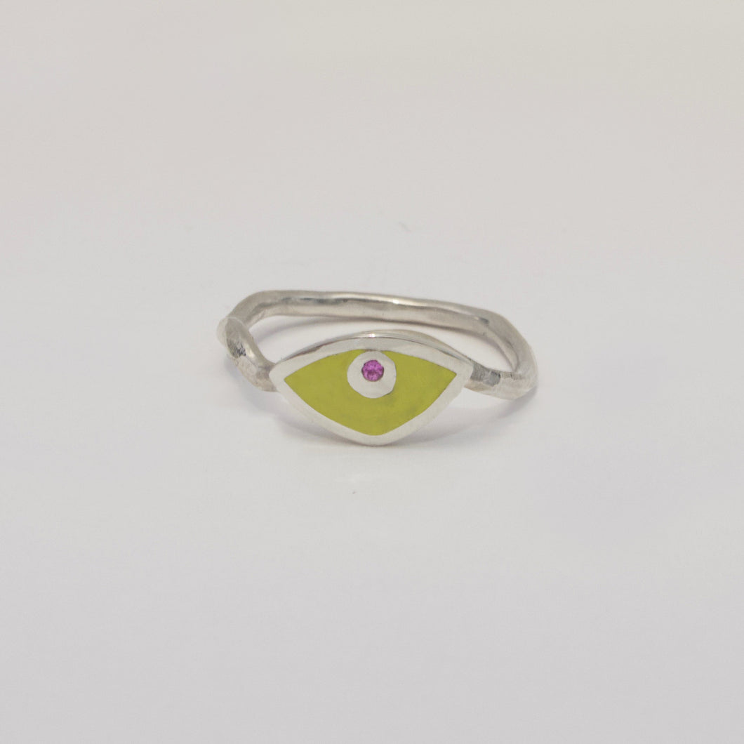 Pink Sapphire Protection Ring